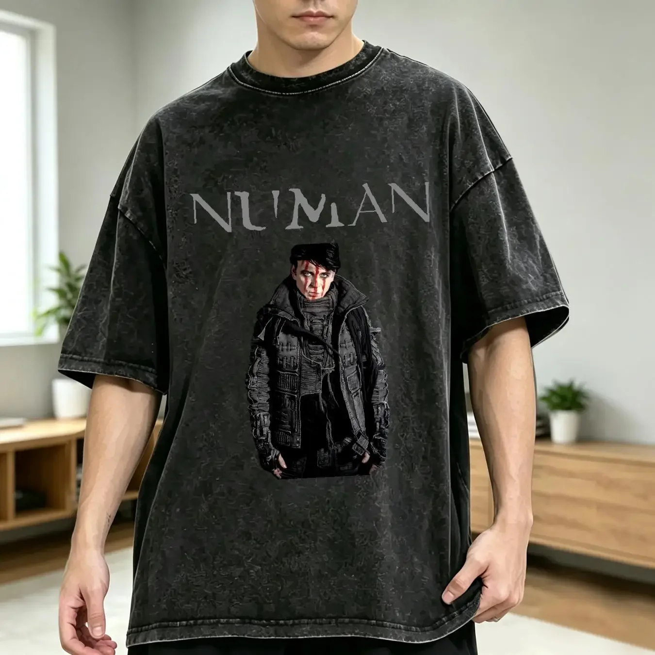 washed T Shirt Vintage Gary Numan Album Tour Men Black Cotton All Size S 4XL YY086 vintage Washed Slightly Stylish Soft