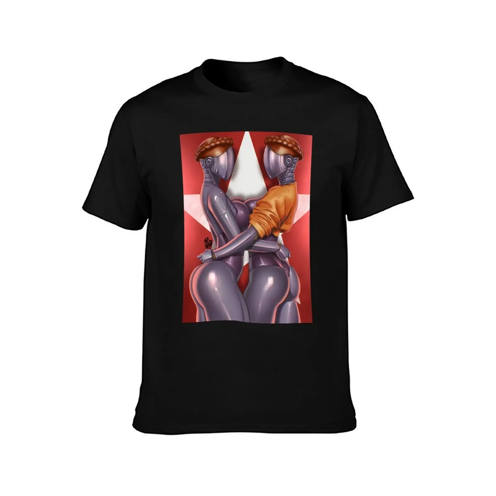 Humanoid robots - twins. T-Shirt Breathable Gym Short Sleeve T-Shirt