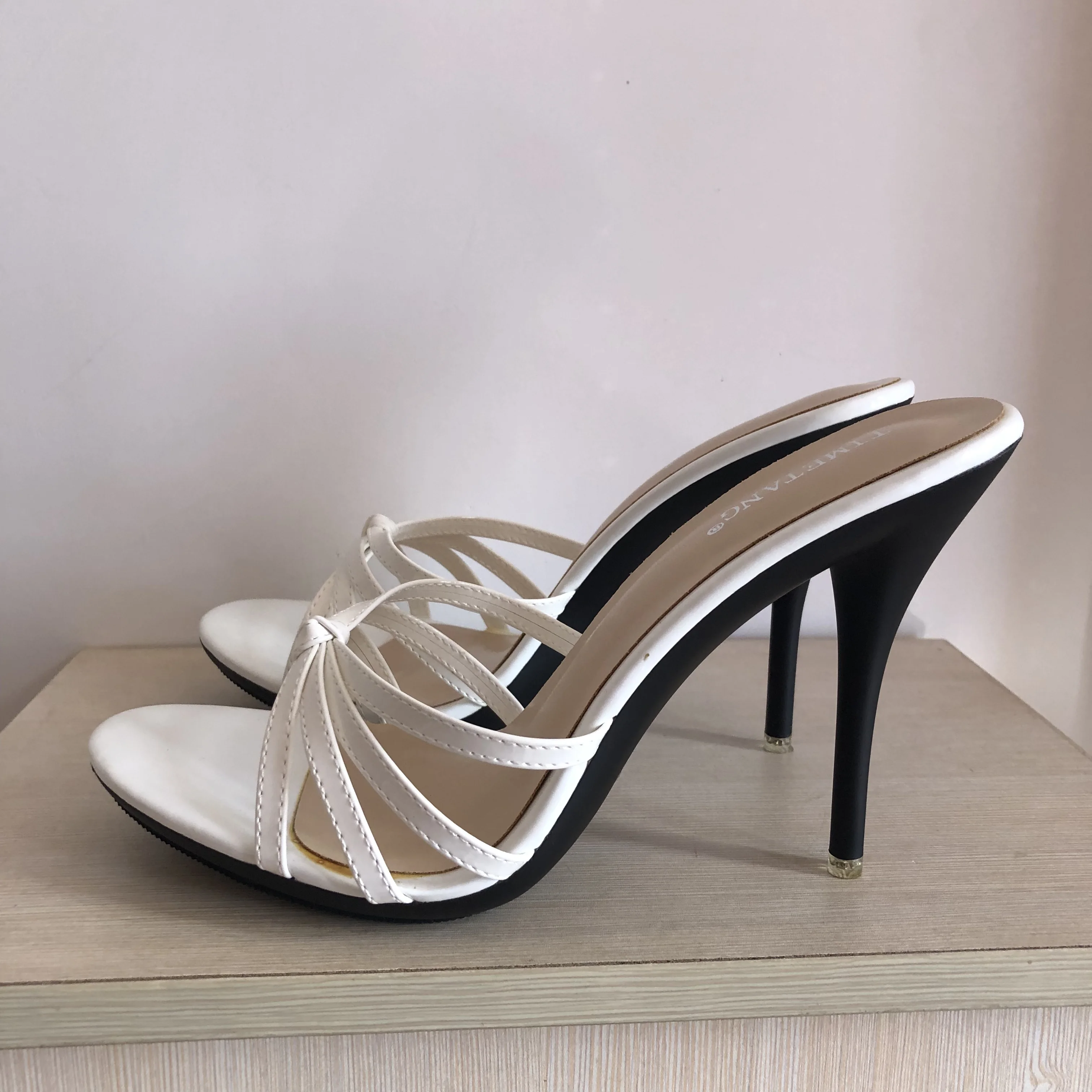 Women’s Slipper Sandals Strappy High Heels Mules Ladies Summer Casual Style Shoes Comfort Footwear Support Customized image 2
