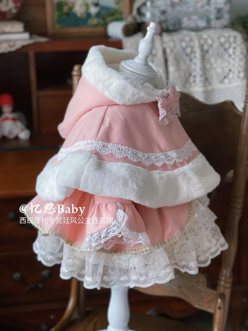 Spanish Baby Dresses for Children Lolita Kawaii Dress Girl Birthday Party Ball Gowns Infant Princess Thicken Vestidos