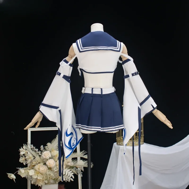 Juego Azur Lane Cosplay IJN Ayanami disfraz ropa de marinero uniforme Sexy Top JK falda peluca conjunto completo para mujer Fiesta Temática