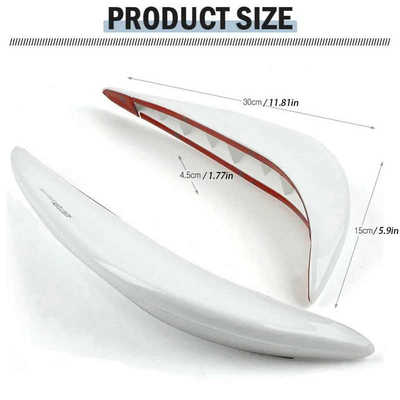 31cm Arc-shaped Universal Rubber Car Bumper Corner Protector Stickers Guards Buffer Trim Molding Anti-Scratch Protection Strip