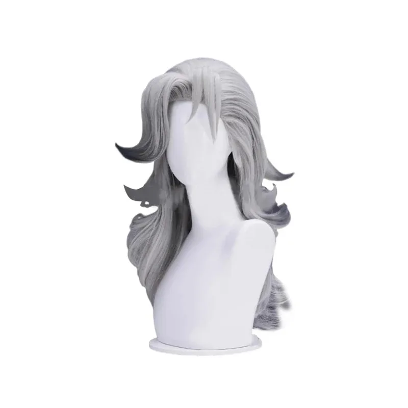 

a7d@Game Rivals Invisible Woman Wigs Cosplay Costume Women Disguise Grey Hair Headgear Clothing Props Holloween Party Accessorie