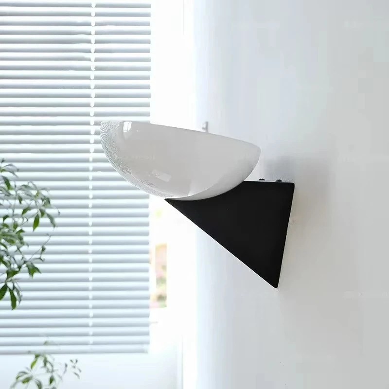 

French Vintage Glass Wall Lamp LED House Decoration Living Room Corridor Bedroom Bedside Retro Bathroom Mirror Front Lighting