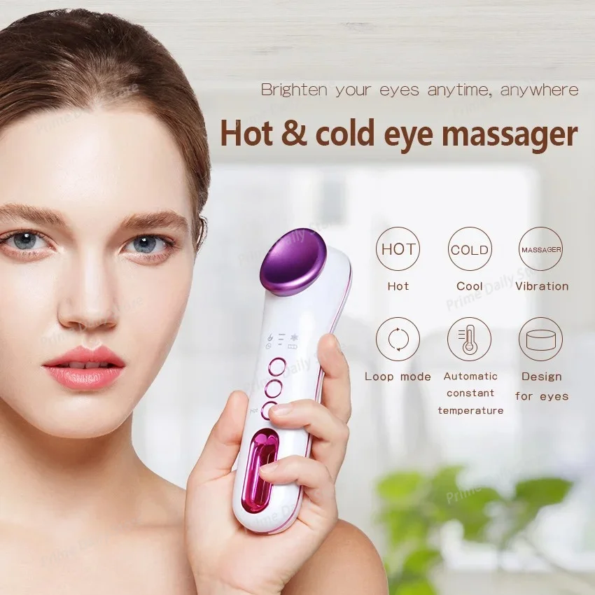 Rechargeable Eye Massager, Hot‑Cold Vibration Eye‑Care Device, Portable Electric Eye Relief Instrument