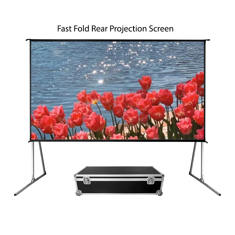 Hd Mobile Portable Fast Folding Projection Screen Rear projection screen Outdoor Camping Quick & Easy Installation