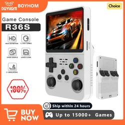 Código aberto r36s retro handheld console de videogame sistema linux 3.5 Polegada tela ips portátil bolso player vídeo 64gb 128g jogos