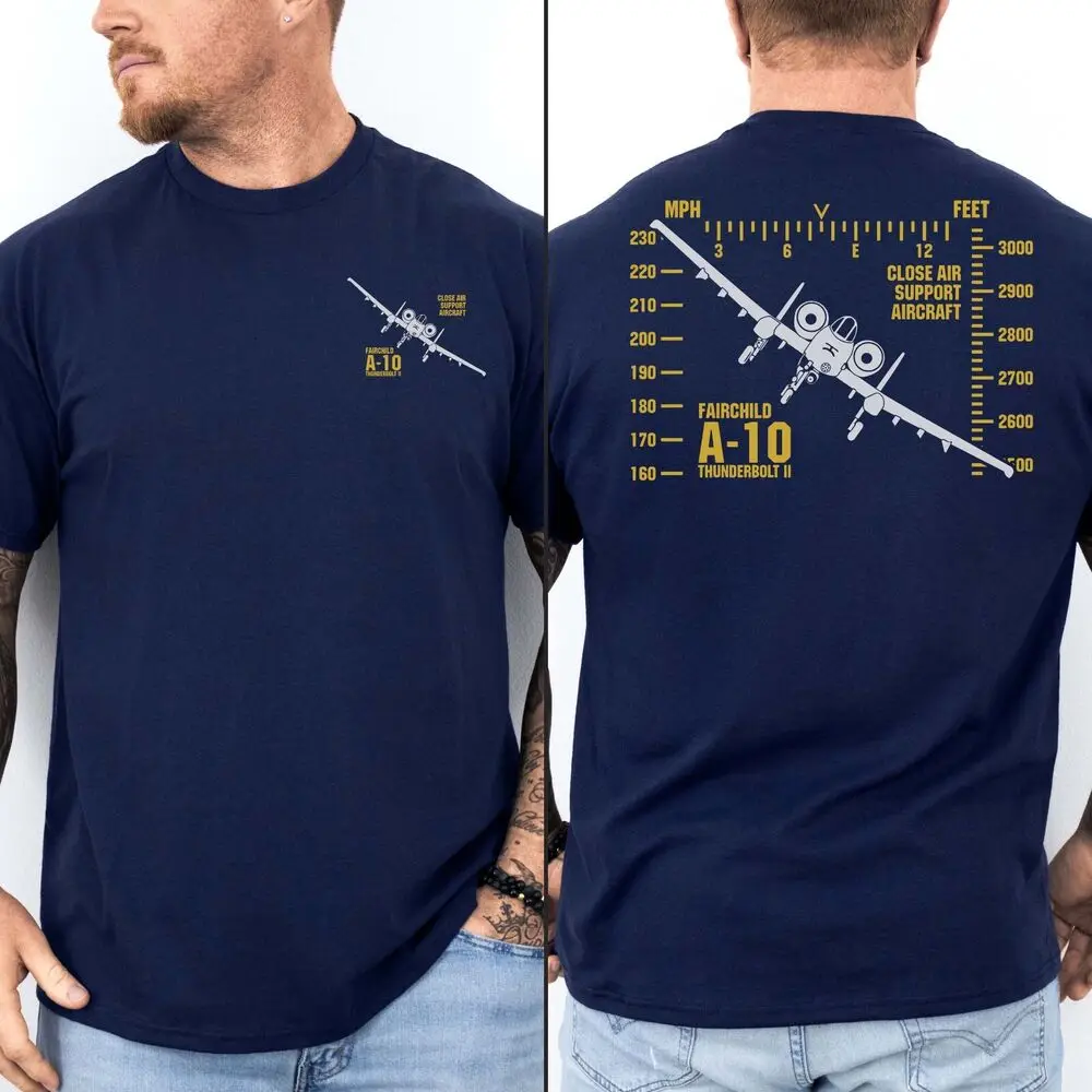 A-10 Thunderbolt II Fairchild Men T-Shirt Close Air Support Aircraft Shirt Short Sleeve Casual 100% Cotton T Shirt