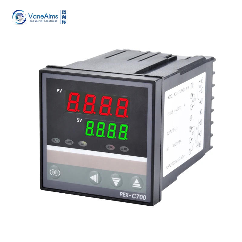 Rex-c100 Thermostat 220v pt100 K J Type Thermocouple Universal Input SSR/Relay Output PID Temperature Controller Regulator 1300℃