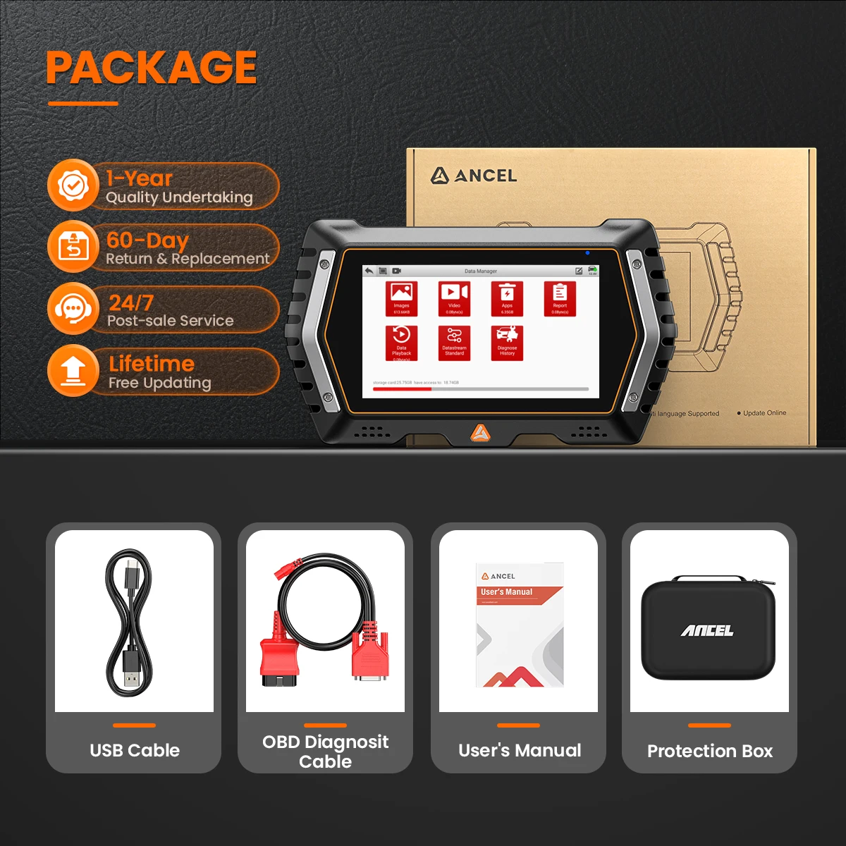 ANCEL V3 Elite Auto OBD2 Scanner Passend für BMW/Mini/Royce Alle Systeme Aktiver Test ECU-Codierung OBD2 Auto-Diagnosegerät Kostenlose Updates – Detail 10