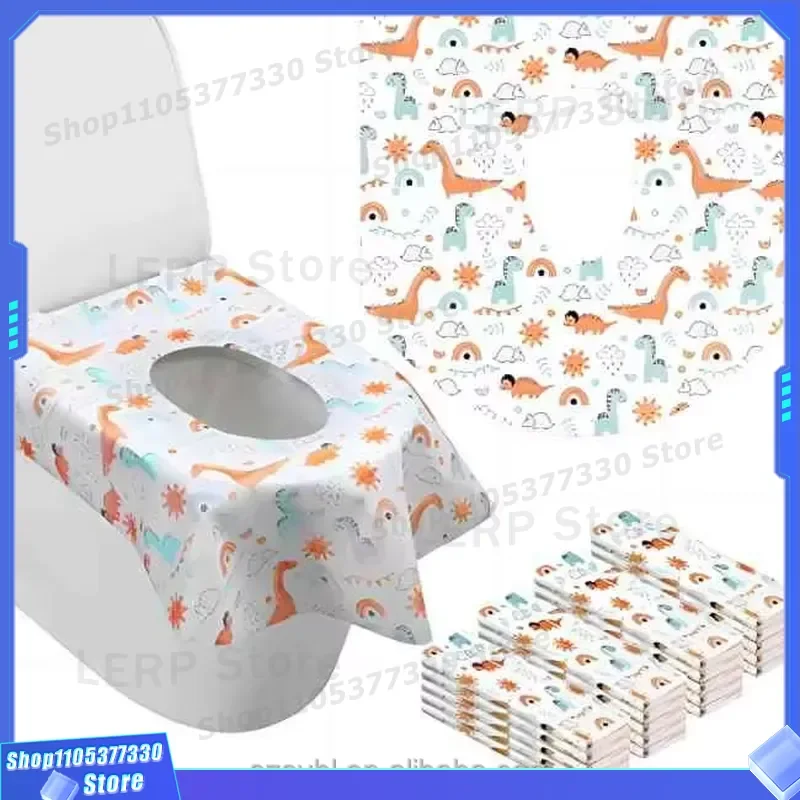 Disposable Travel Toilet Seat Cover Waterproof Super Soft Portable Paper Protector Cartoon Design for Public Restroom Hygiene