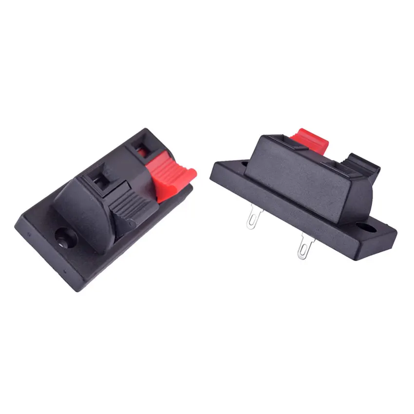 Cltgxdd 1 Piece 2 Positions Connector Terminal Push In Jack Load Spring Audio Speaker Terminals Plug Socket Clip WP2-10