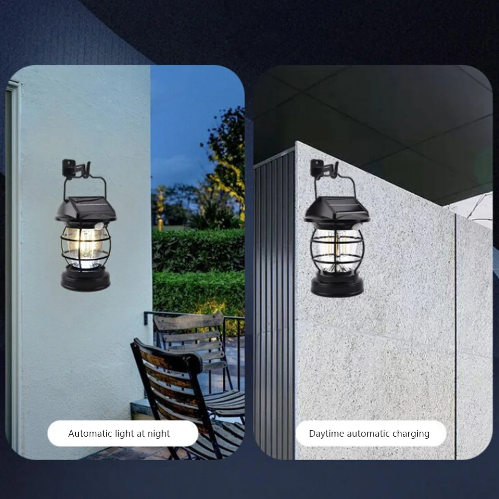 Solar Wall Lights Outdoor Dusk To Dawn Porch Lights Type-C Rechargeable IP65 Waterproof Solar Induction Wall Lamp For Patio Yard