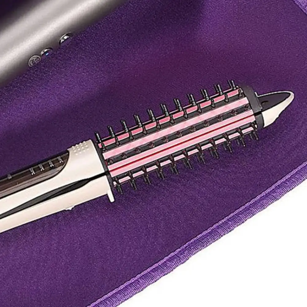 Heatproof Hair Tool Holder Travel Hair Tools Storage Bag with Heat Resistant Mat Portable Hair Styling for Straighteners