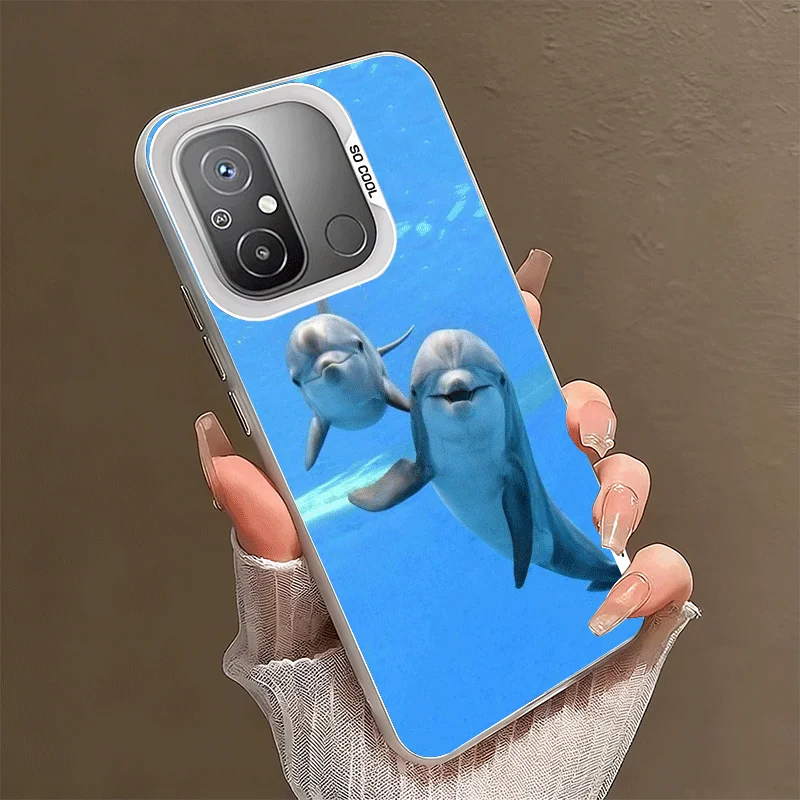 Ocean Cute Dolphin Soft Phone Case for Xiaomi Redmi 15C 15 14C 13C 12C Poco X5 X6 X7 Pro X3 F8 F7 Ultra M8 13 12 Cover Back Shel