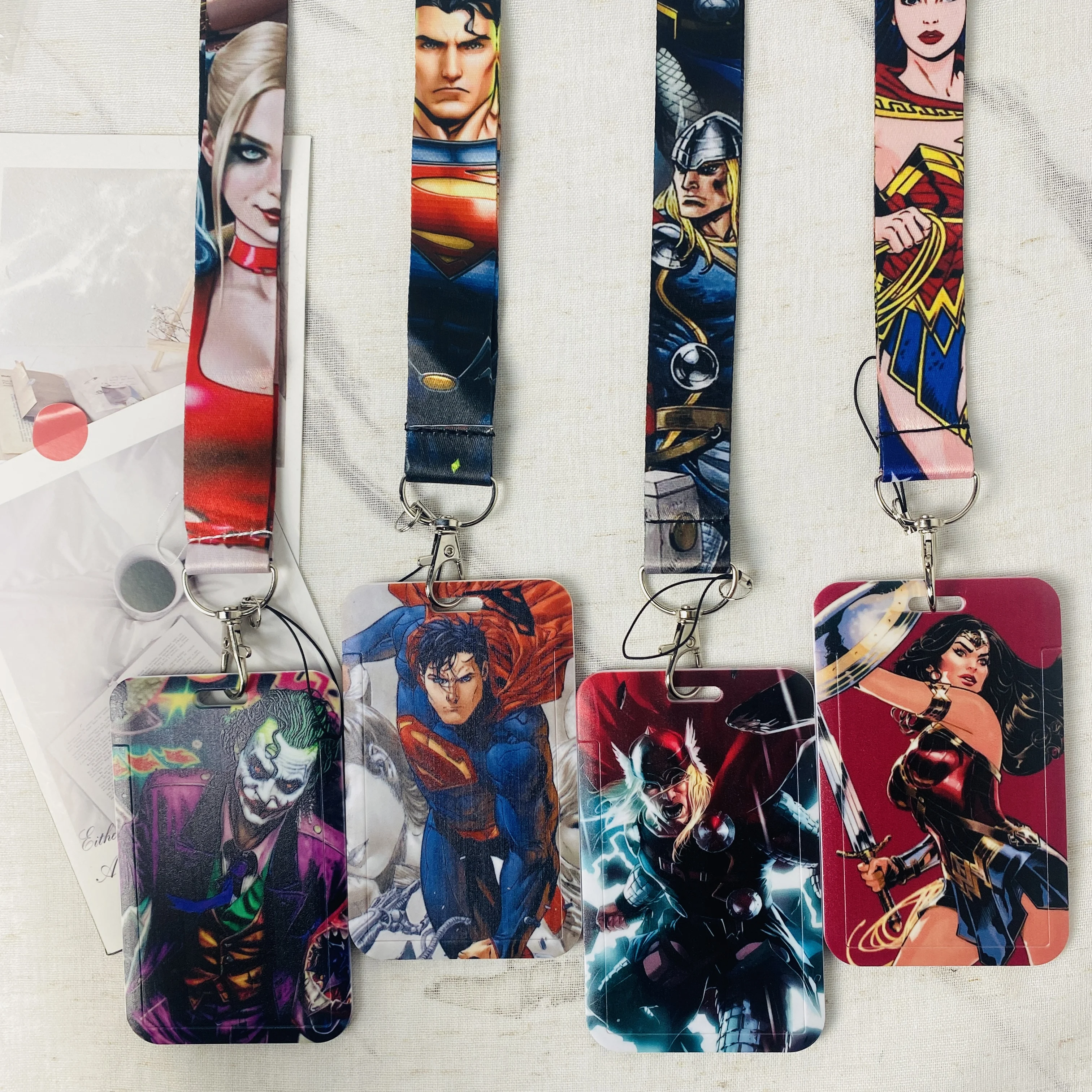 Anime Characters Card Holder   Lanyard Keychain ID Credit Bus Card Cover Hang Rope Lariat Lanyard Key Rings Fans Gifts