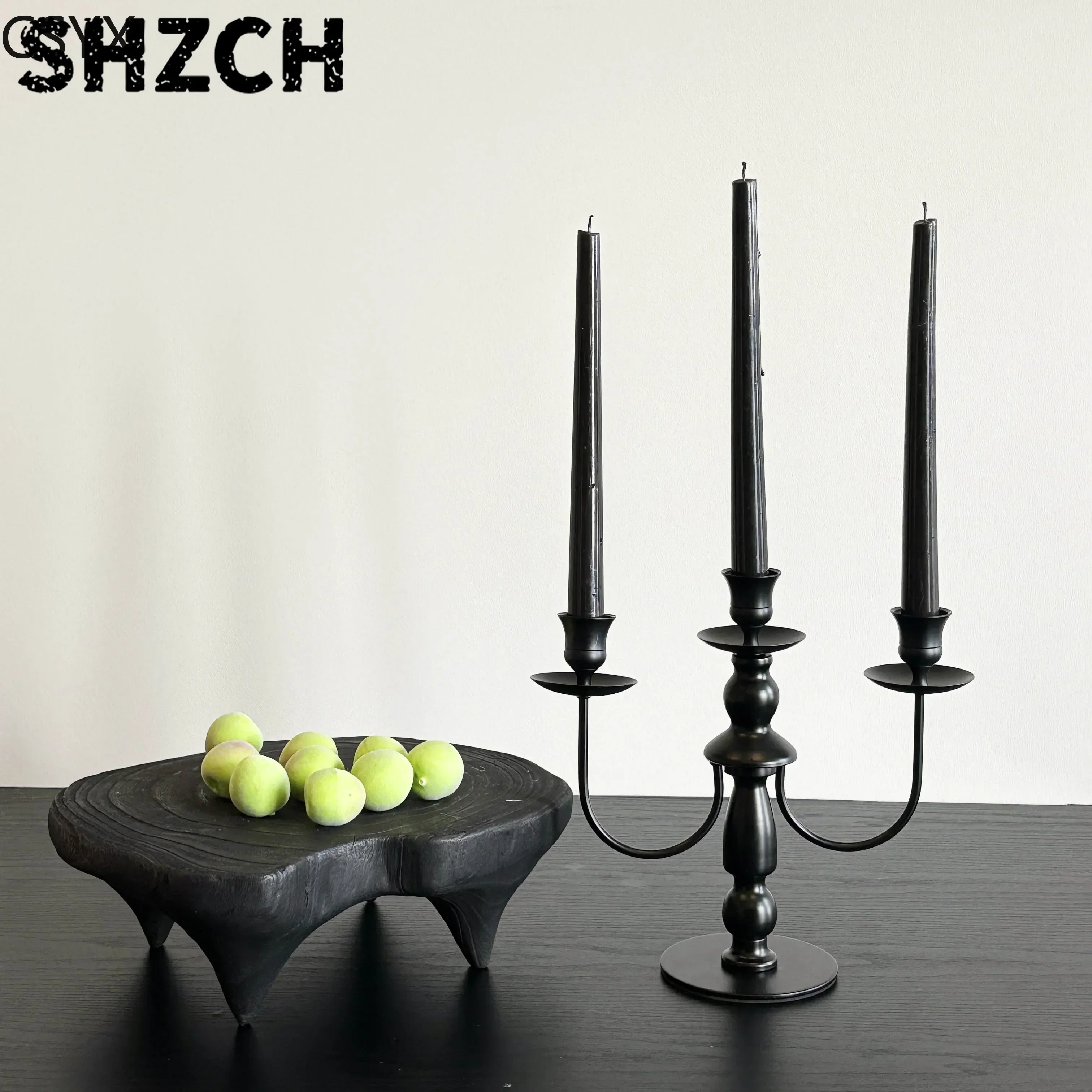 Metal Candle Holders Room Nordic Black Modern Centre Candle Holder Candelabros Para Velas House Decorations