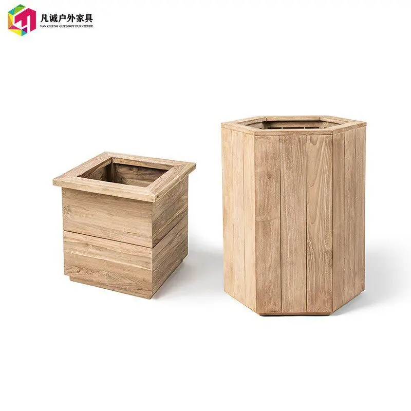 HYS Outdoor Furniture Flower Box Teak Overhead Floor Sales Office Real Estate Outdoor Leisure Solid Wood