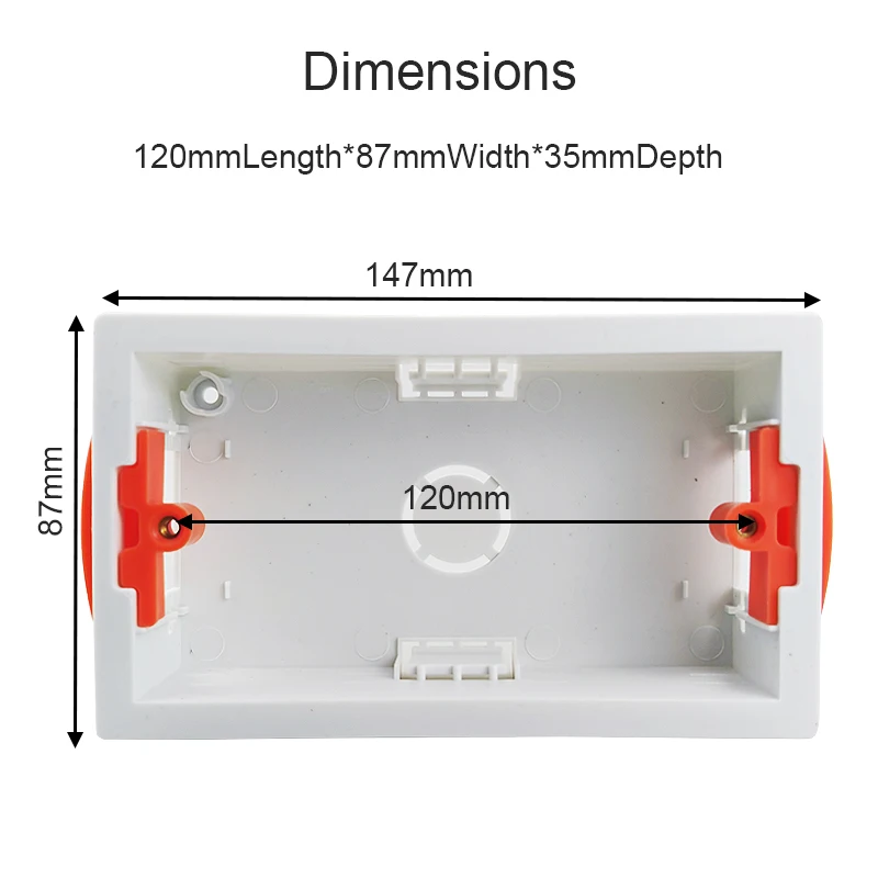 146 Type UK Standard 35mm Depth Dry Lining For Gypsum Board / Drywall / Plasterboad Wall Switch Socket Dry BOX
