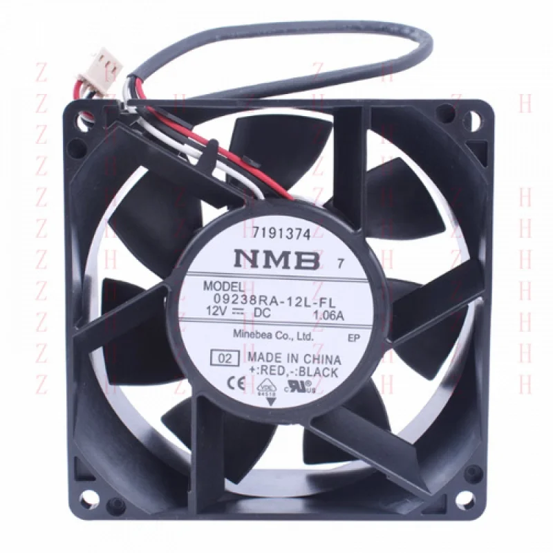 

XXZ For NMB 09238RA-12L-FL 12V 1.06A large air volume 9038 three wire cooling fan