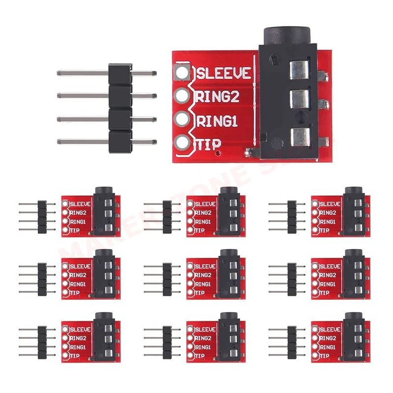 10Pcs TRRS 3.5mm Audio Jack Breakout Headphone Video Audio MP3 Jack Module for Arduino