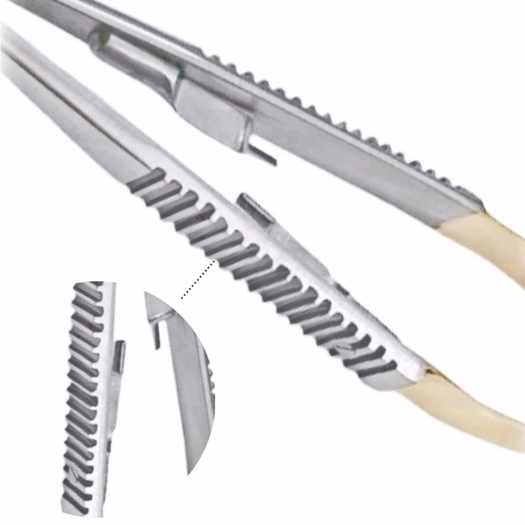 1 قطعة زرع تقويم الأسنان الجراحية Castroviejo إبرة أصحاب الملقط الملقط كماشة الأسنان أداة طب الأسنان #6