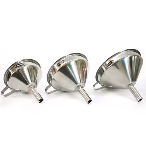 Essential Kitchen Utensil Stainless Steel Funnel Great for Filling Transferring Corrosion Resistant Easy to Handle and Clean
