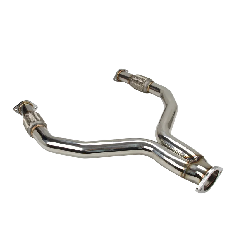 High Flow X/Y-Pipe/Downpipe Exhaust Flex Piping For 370Z Z34/G37 V36 VQ37VHR 08-16 quality Stainless Steel Exhaust Modification