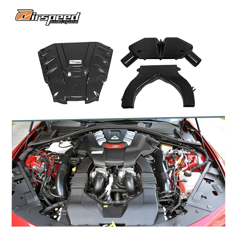 

Dry Carbon Fiber 3K Twill Car Airspeed Cold Air Intake System Kits for ALFA ROMEO 2.9T 2019