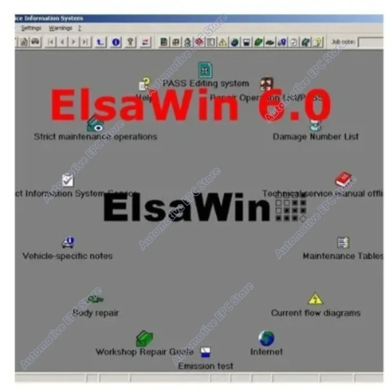 2026 Hot Sale ElsaWin 6.0 Latest Version for V-W For A-udi Auto Repair Software motive Elsa Win 6.0 up to 2017 ElsaWin 6.0 V-W