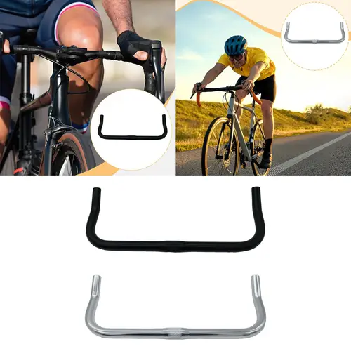 Imagen 2 del producto Manillar de carrera Bullhorn, manillar de bicicleta de aluminio, piezas ergonómicas de bicicleta de montaña y carretera para Control de ciclismo