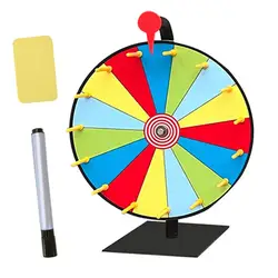 Lottery Activity Turntable Draw Spining Prize Lucky Wheel of Fortune Game Color Dry Erase Heavy Duty Tabletop