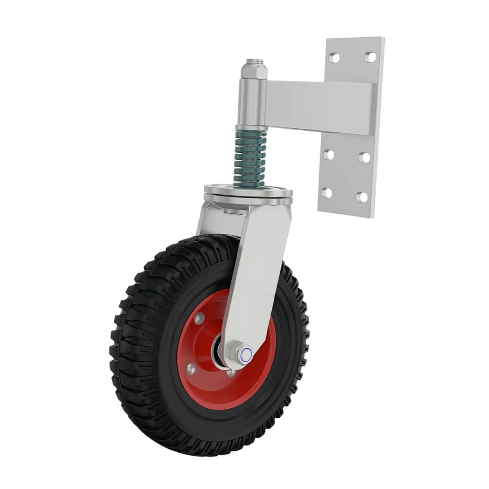 Heavy Duty Swivel Gate Wheel 600lbs Spring Loaded Caster Iron Material Smooth Rotating Wheel for Outdoor Sliding Gates
