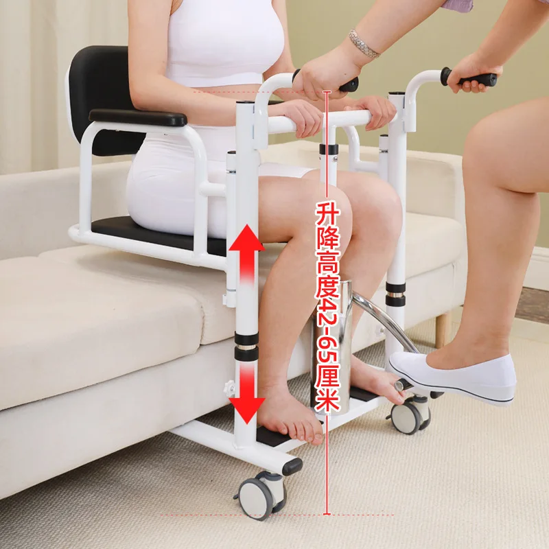 الوزن 200 كجم آلة الرفع السرير المريض المشلل الكذب شقة الهيدروليكية شيفتر المعاق كبار السن المنزلية حمام كرسي المرحاض