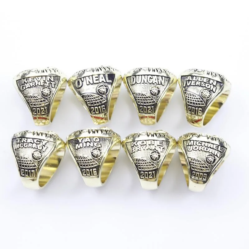 Basketball Sports Figure Souvenir Hall of Fame Basketball Championship Champion Hip Hop Ring Luxury Sports Fans Vintage Jewelry