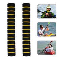2Pcs NonSlip Sponge Kayak Paddle Grips Handle Covers Cushioning Boat Rowing Accessories Durable Canoe Oar Pole Wraps