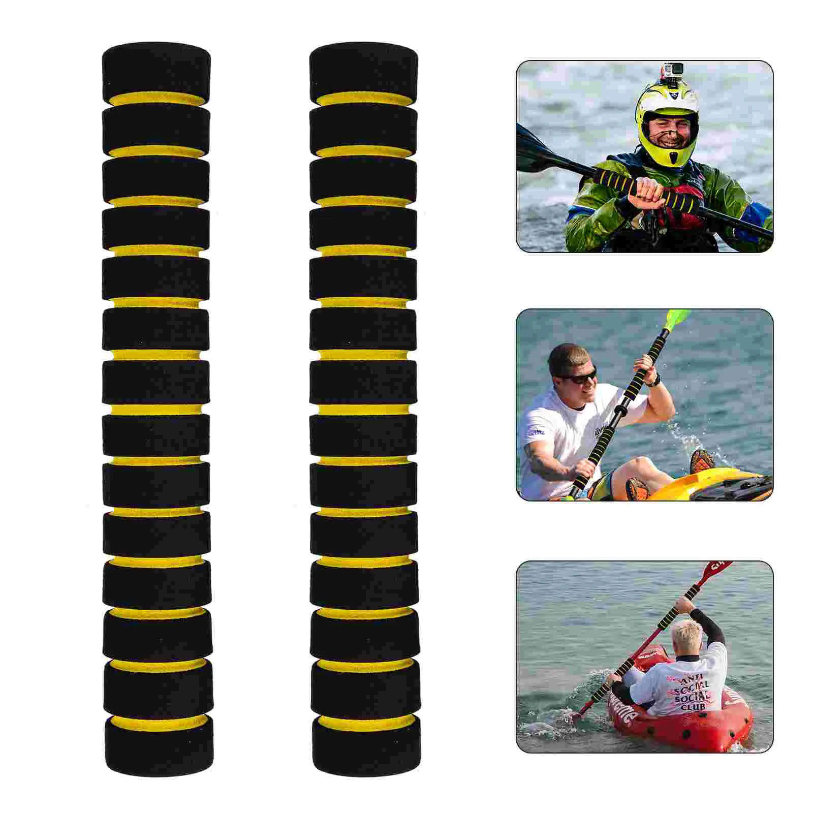 노 젓는 장갑, 카약 패들 액세서리, 미끄럼 방지 커버, 스폰지 그립, 카누 손잡이 보호대, 2 개 