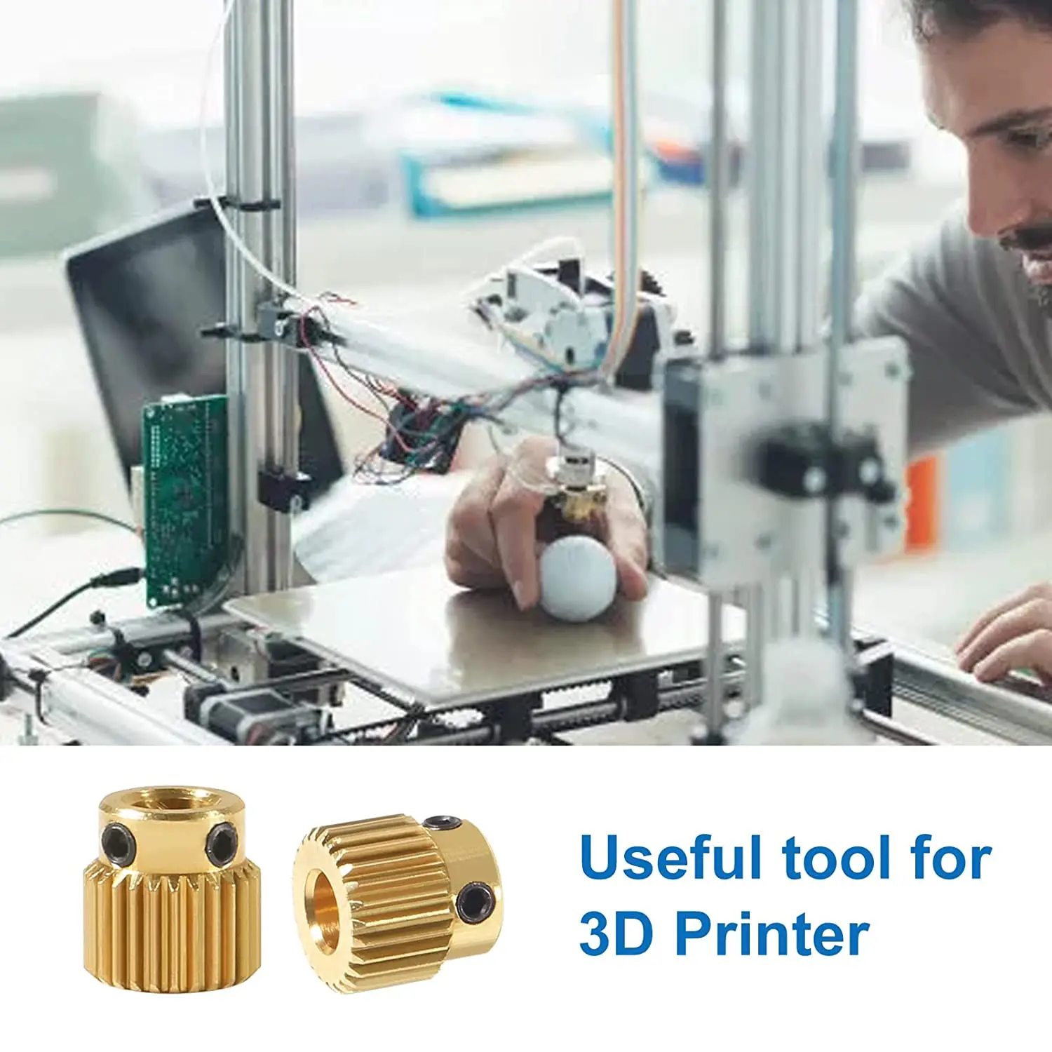 5 sztuk / partia 40 zębów Mosiężne koło zębate Drukarka 3D Koło zębate do CR-10 CR-10S S4 S5 Ender 3 Ender 3 Pro Ender 3 V2 z prezentem