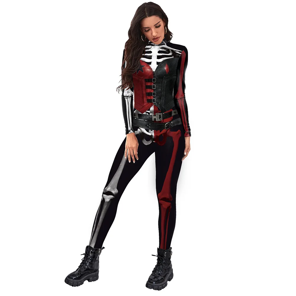 Disfraz de payaso de película de Anime Hallowen, traje a juego, mono con estampado Digital 3D, traje Zentai para fiesta, traje de escenario de Carnaval