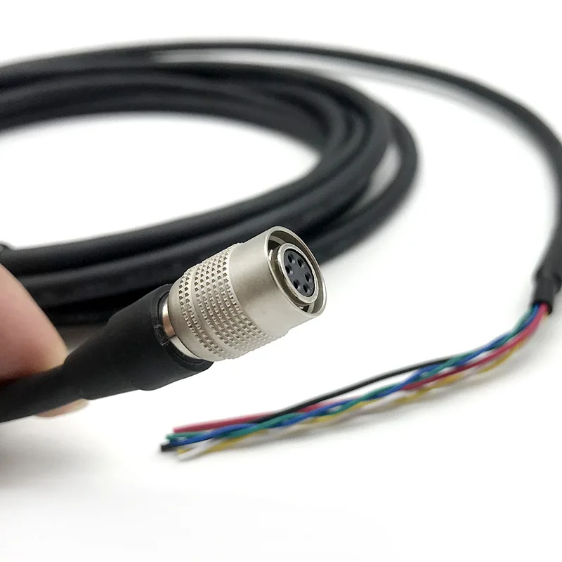 Industrial Camera Trigger Cable Compatible with MV-ACP-H6p-open-ST Industrial Grade 6Pin High Flexible IO Wire 1-15 Meters