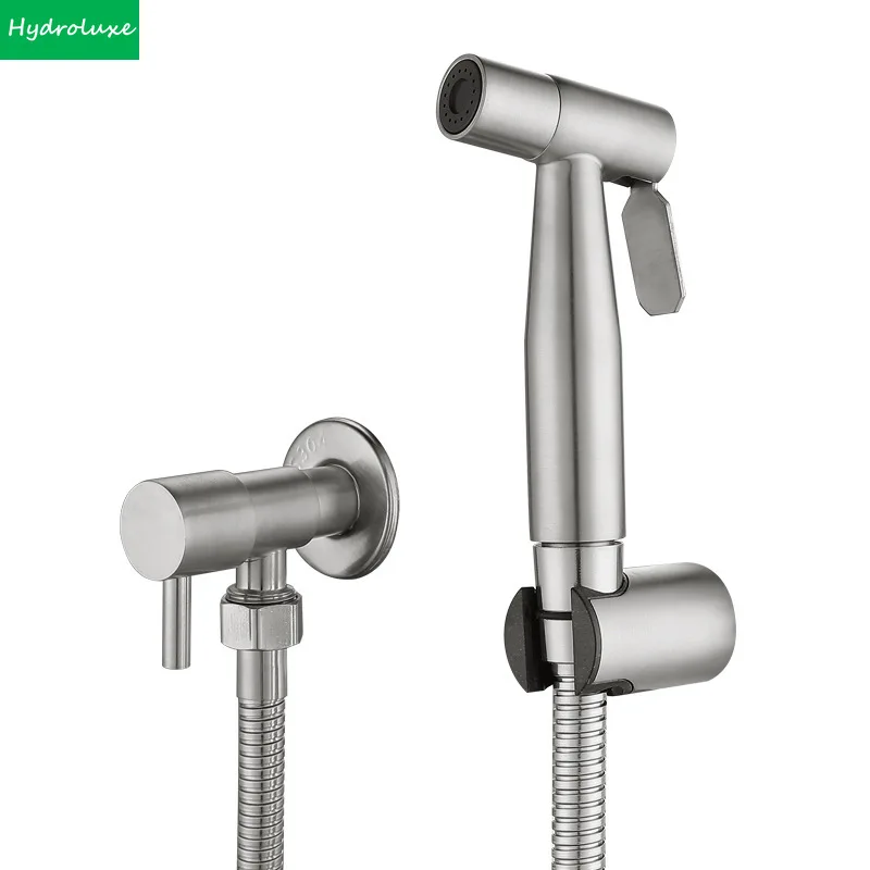 Handheld Toilet Bidet Faucet Stainless Steel Hand Protable Bidet Sprayer Bathroom Bidet with 1.5m Hose Sprayer Set Accessories