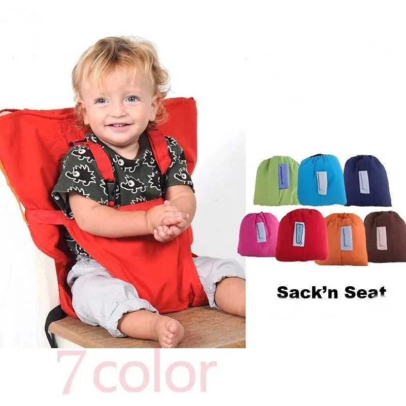 Foldable Washable Chair Harness Portable Feeding Seat Cover For Standard Dining Chair Indoor Home Meal And Outdoor Trip Use view 5