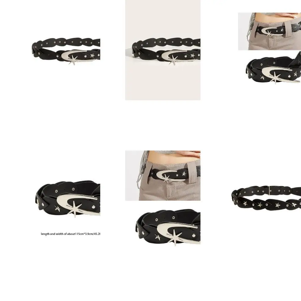 

39BB Fashion Enthusiasts PU Belt for Pant Female Waist Belt with Adjustable Buckle