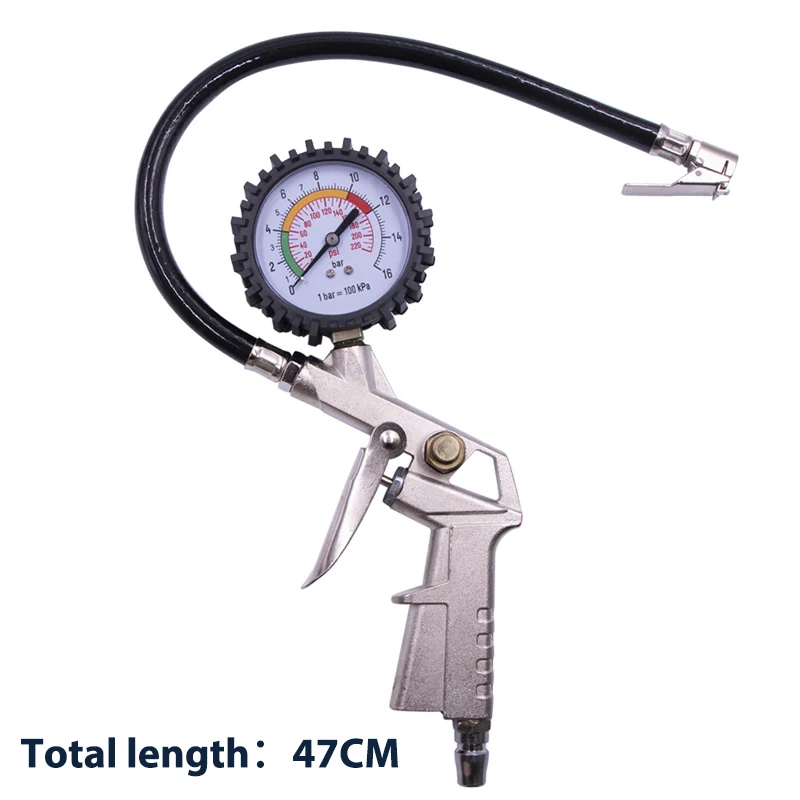 Auto Tire Pressure Gauge Pressure Gun Type For Air Compressor Car Motorcycle SUV Inflator Pump Tire Repair Tool