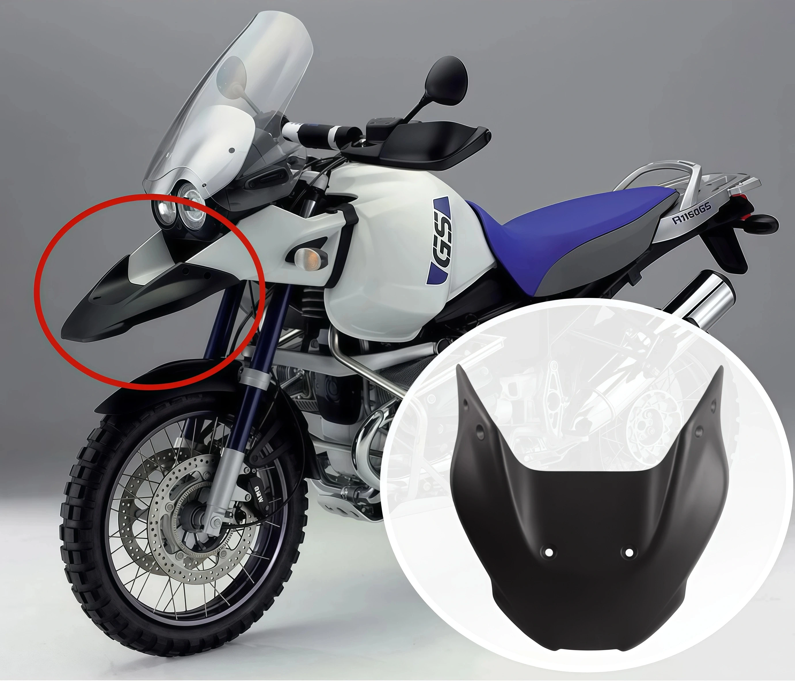 

FOR BMW R1150GS ADV Motorcycle Accessories Motorcycle Fairing Beak Front Front Longer Mudguard Modified Decoration Front