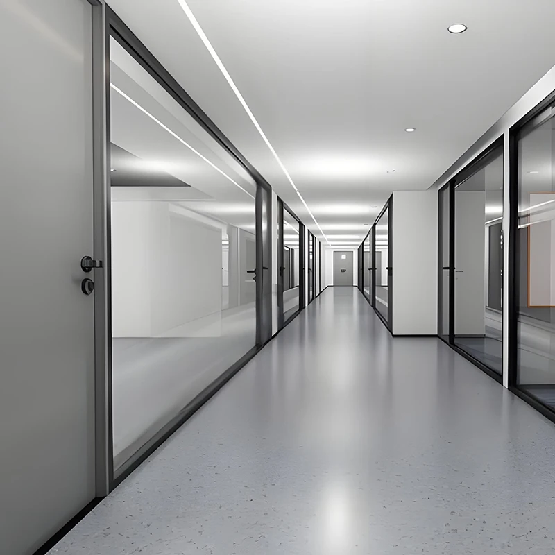 

108mm Soundproof Fireproof Glass Wall Seperation Wall Office Partition