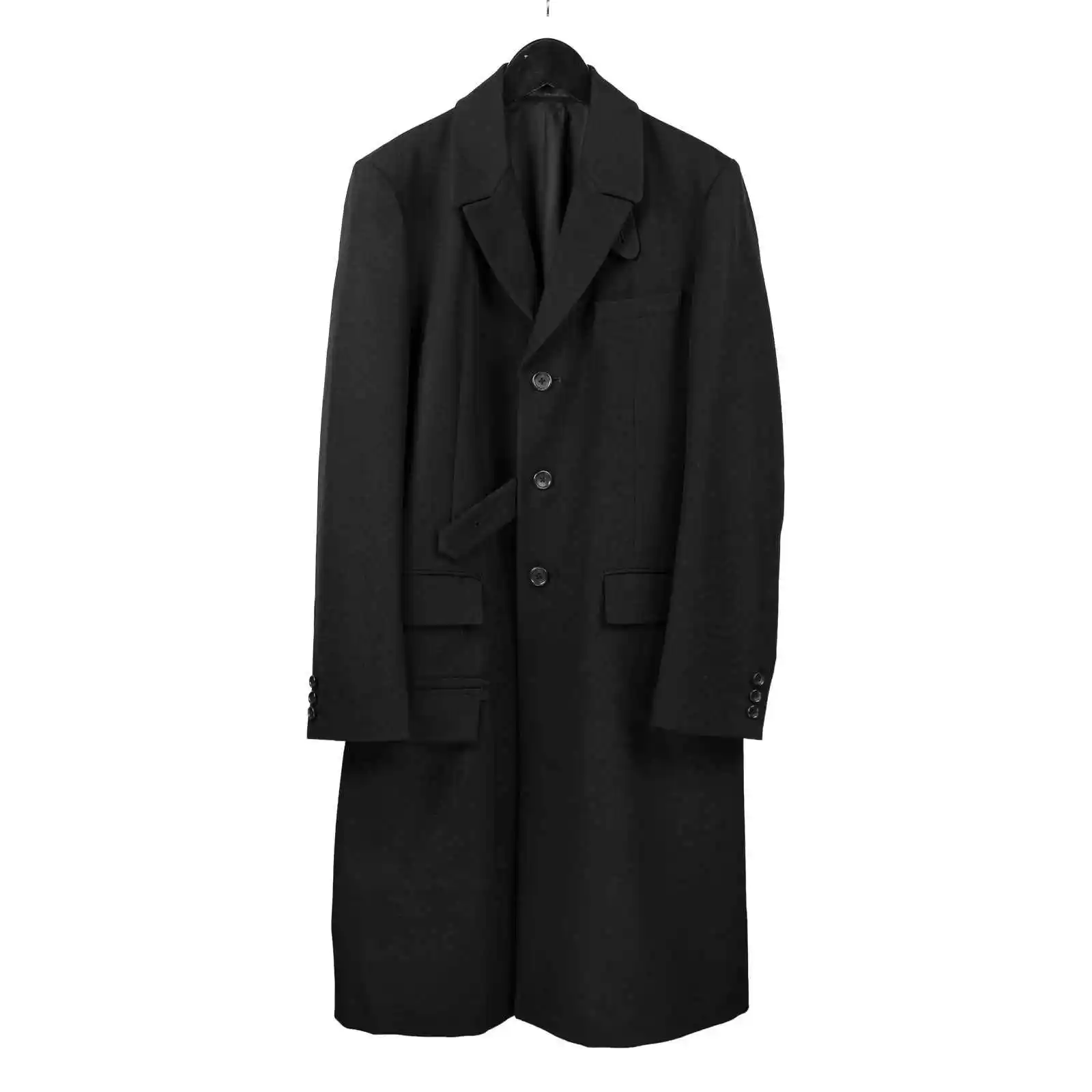 طقم بدلة رجالية بتصميم أصلي من TOP-YAMAMOTO، معطف كاجوال فضفاض مناسب للعمل، طراز بريطاني للرجال