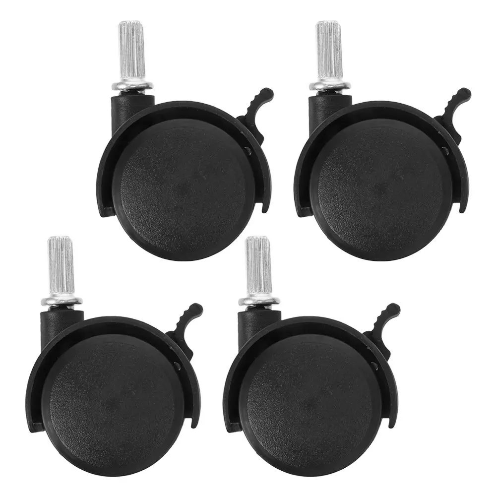 4pcs Replacement Caster Wheels Heavy Duty For Laundry Rack Cart Furniture Casters With Brake 360° Rotation Stem Caster Wheels
