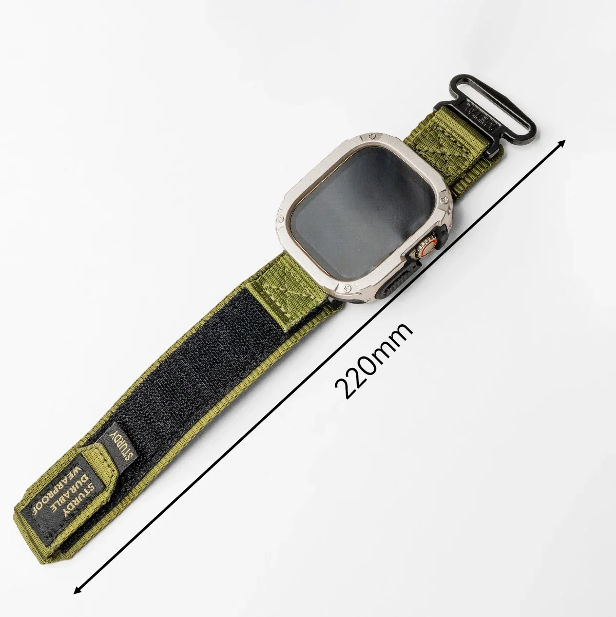 حزام نايلون + حافظة لساعة أبل الترا باند 42 46 مللي متر 49 مللي متر 44 مللي متر 41 مللي متر 45 مللي متر 40 مللي متر سوار رياضي تكتيكي لسلسلة Iwatch 10 9 8 7