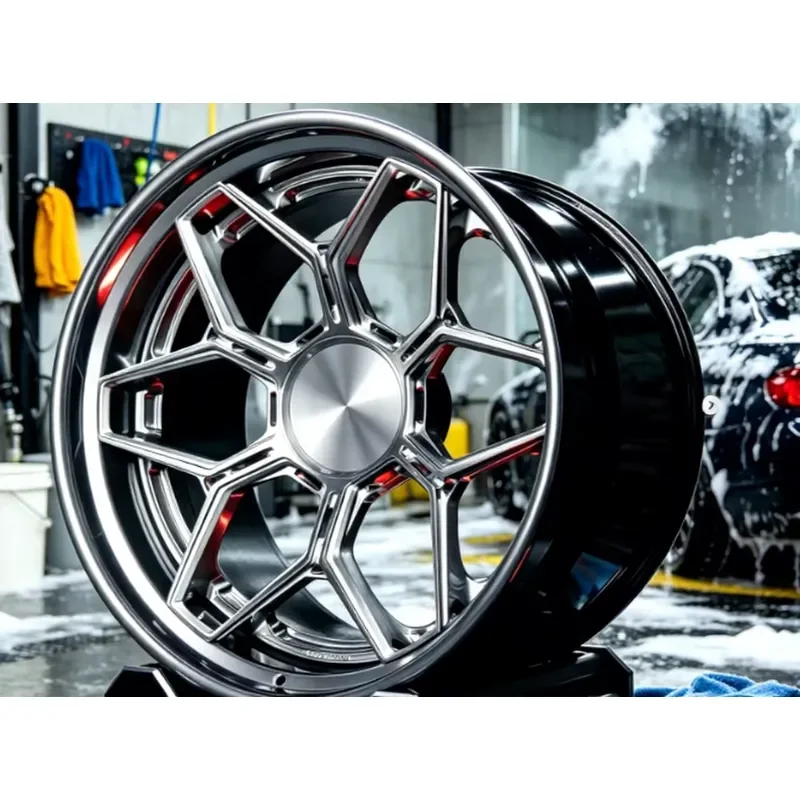 High-Strength CNC Machined Forged Aluminium Alloy Wheels 10J 20mm Hollow Multi-Spoke Monoblock Luxury Sports Car Sedan New